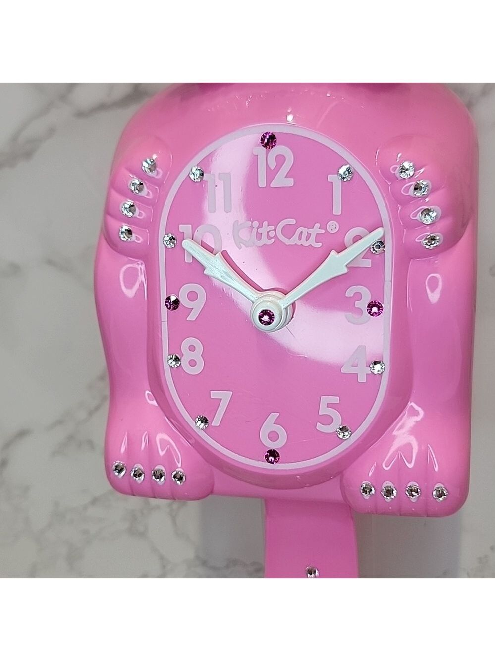 Jeweled Flamingo Pink Kit-Cat Klock clock SUPER RARE - Picture 8 of 9